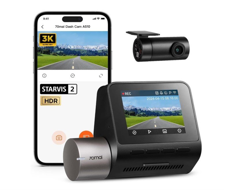 70mai A510 HDR 3K Dual Channel Dash Cam